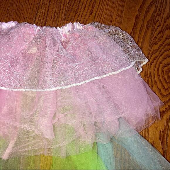 Chasing Fireflies Tulle Bow Sparkles Multi Color Skirt Girl’s Size O/S - Picture 6 of 9